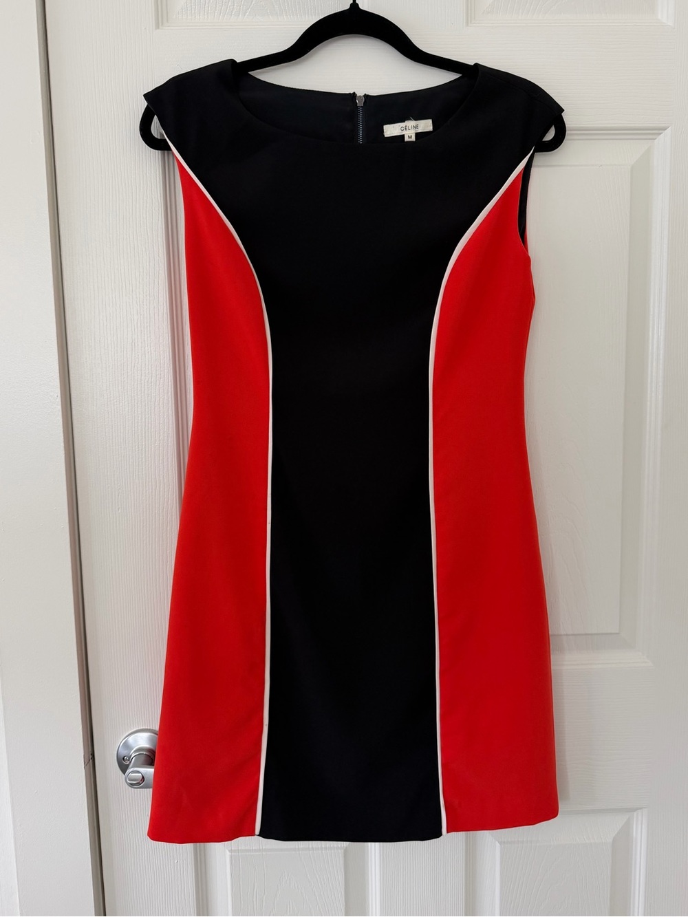 Vintage Céline Colorblock Silk Mini Dress